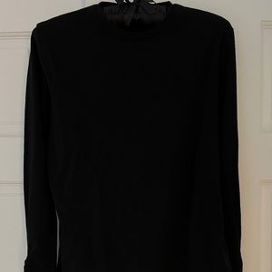 Burberry London long sleeve wool top, black, size M